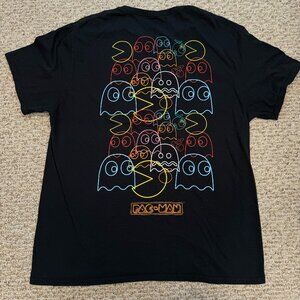Pac-man Retro gaming t‎ shirt Y2K Black XL ghost neon